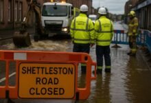 glasgow water main break shettleston road