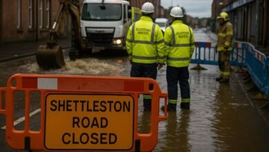 glasgow water main break shettleston road